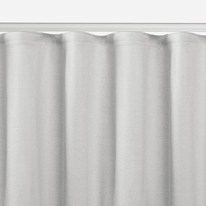 A product image of Ripple Fold Drapery shows the gentle S-curves of one pleat style for sliding glass door curtain ideas